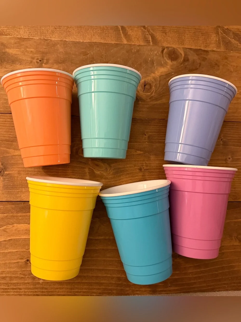 Assorted Pastel Party Cups - Multi-Color Plastic Party Cups